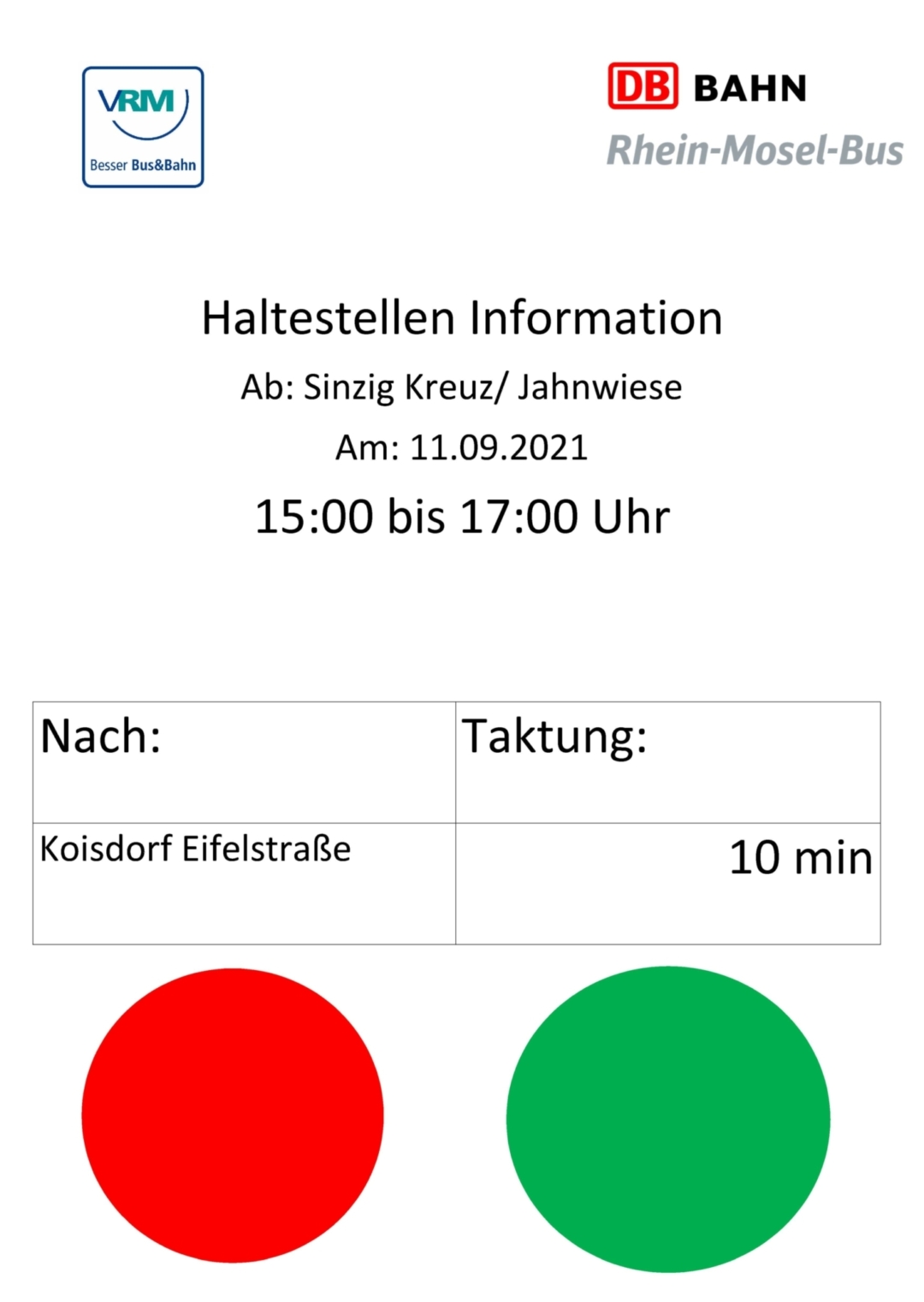Haltestellen Information Seite 2