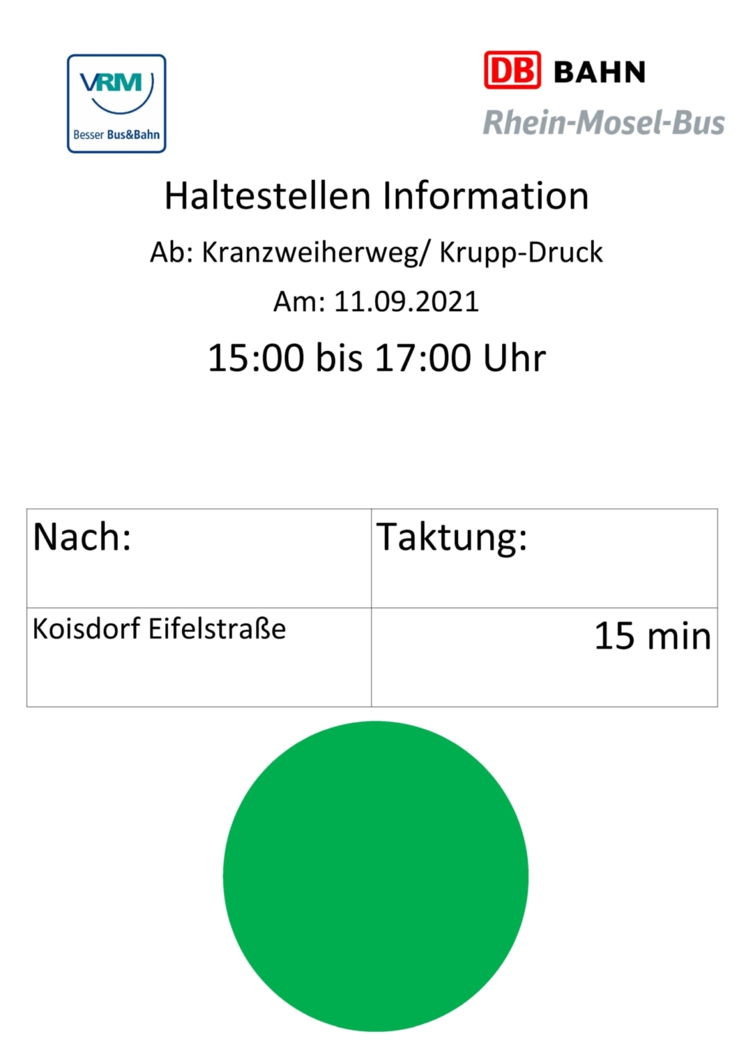 Haltestellen Information Seite 3